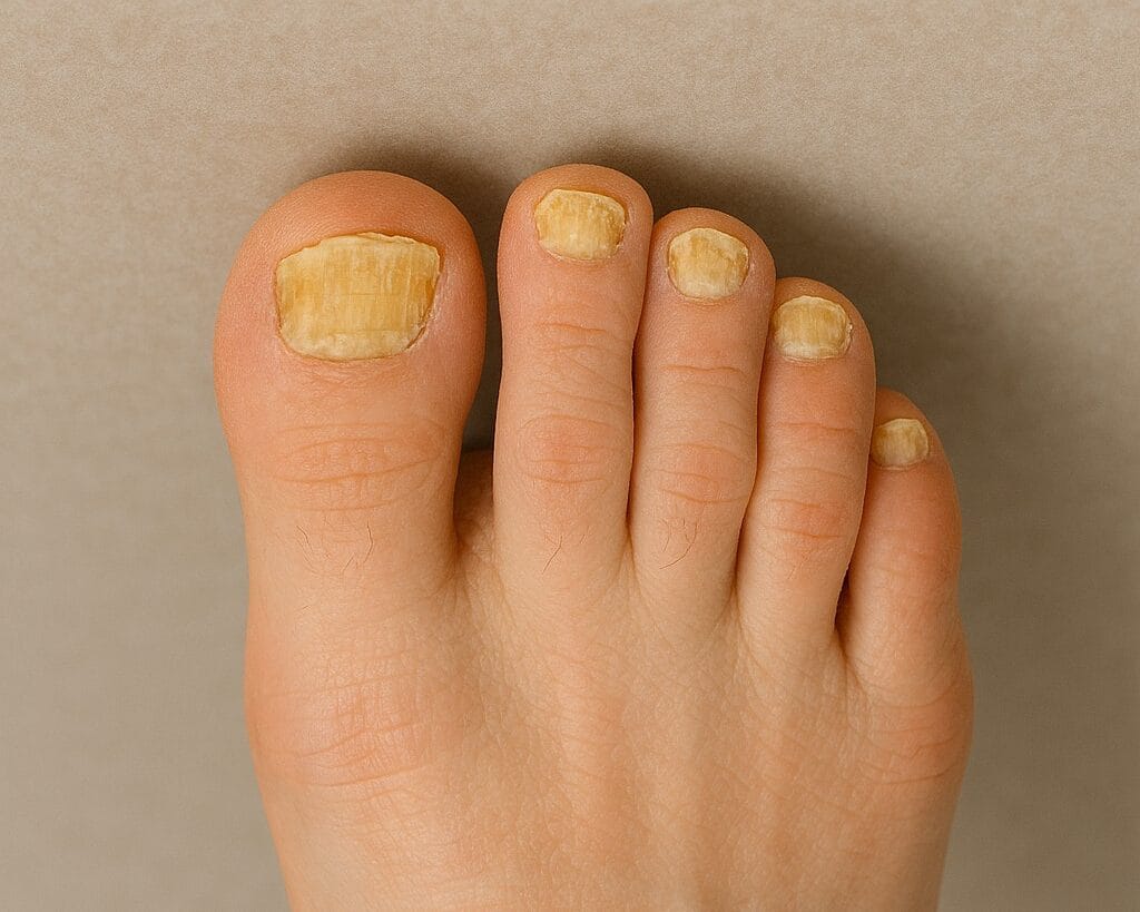 Verzorging van kalknagels of schimmelnagels door Voetzorg Waas